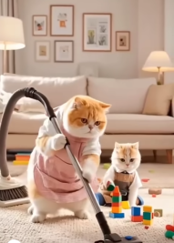 Tidy up with my Cat
